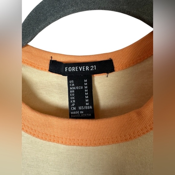 Forever 21 Women’s Graphic Tank Top Medium “Always Keep Smiling” Retro Ringer - Picture 4 of 6